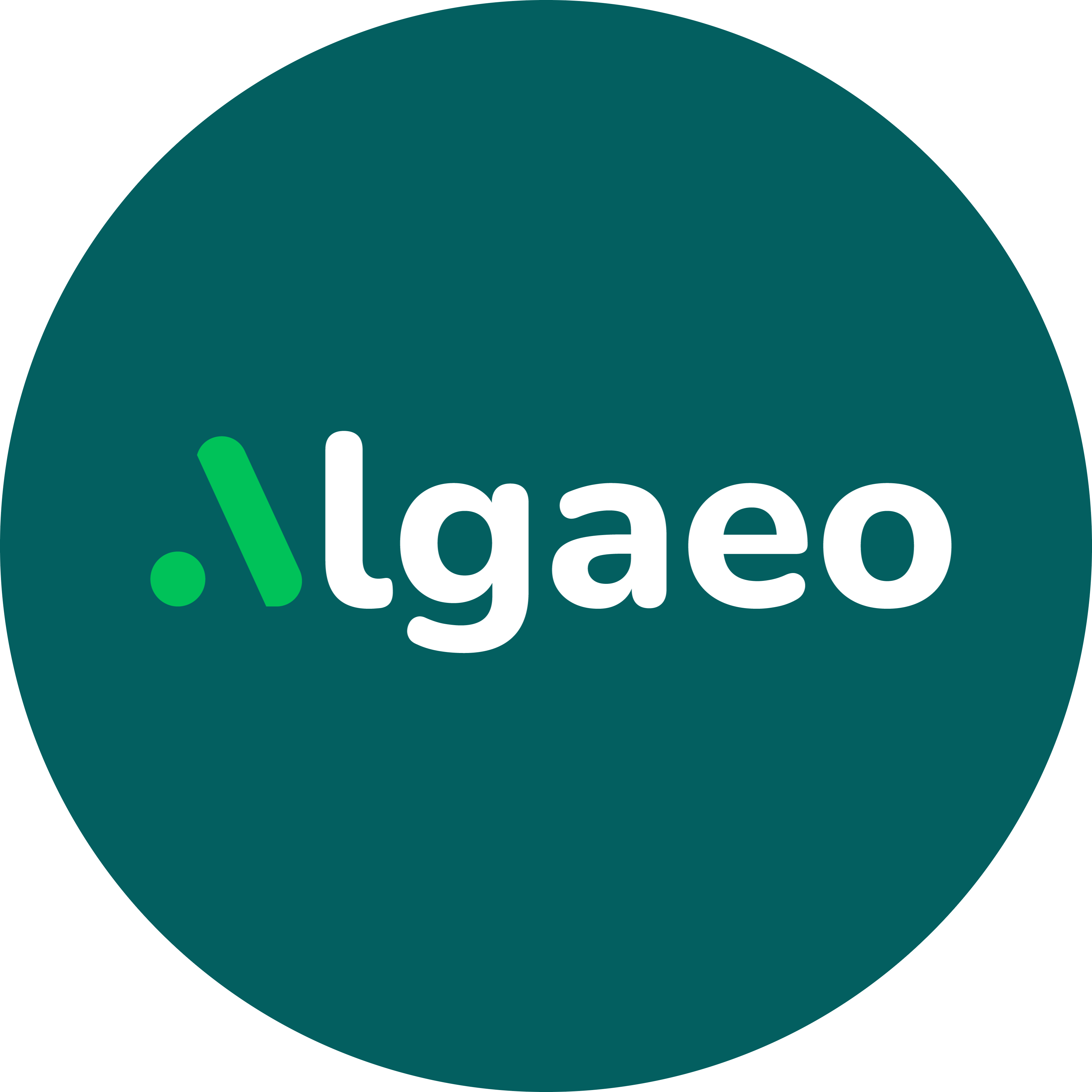 Green circle with text "Algaeo"