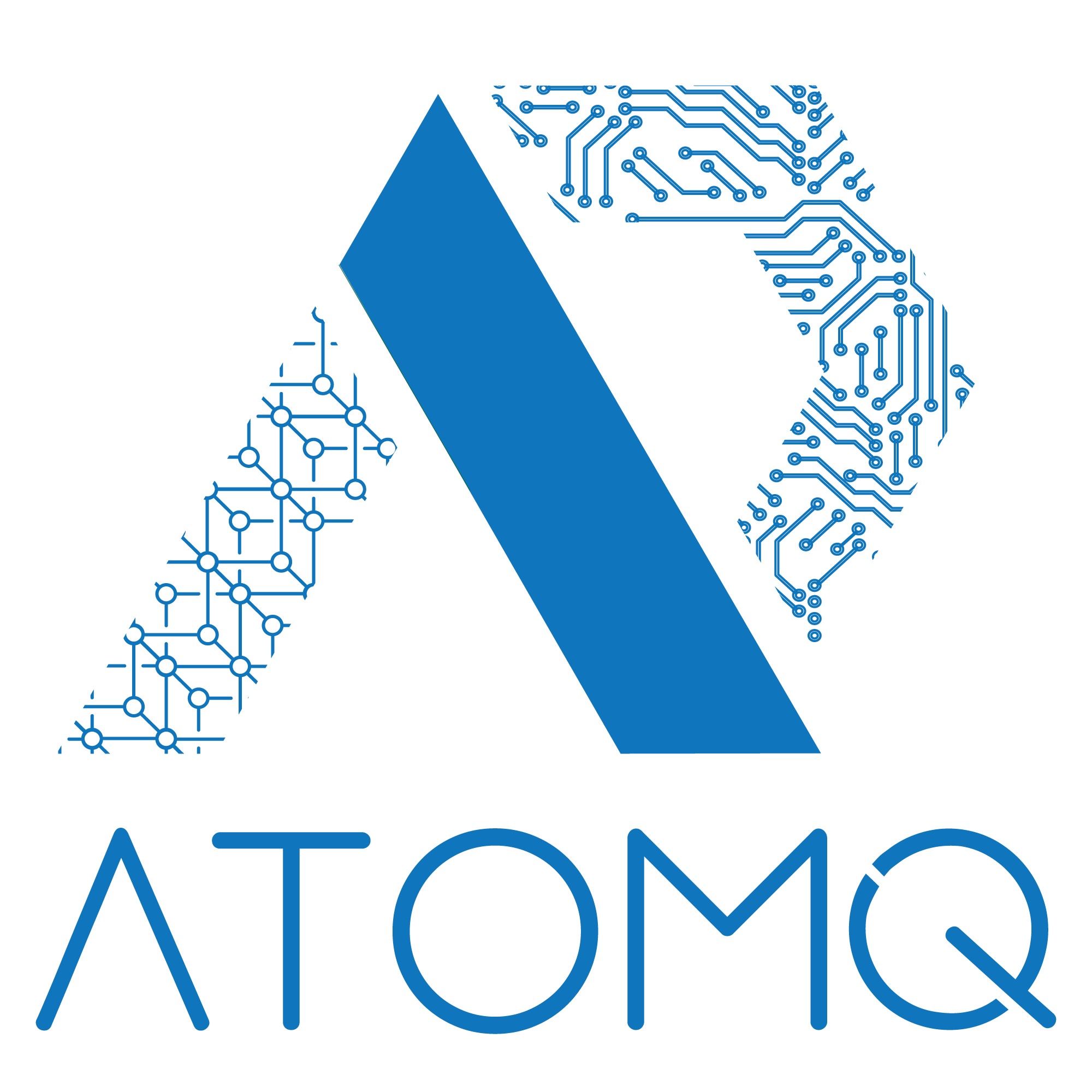 Blue AtomQ logo