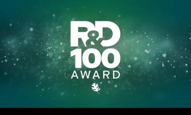 Green background with "R&D 100 Award" atop in white